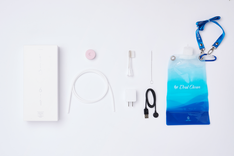 G100 Pro Accessory Kit (Brush Head, Pouch, Tube, Cleaning Brush, Strap, Rechargeable Adapter with Wireless Cable, Bottle Cap)