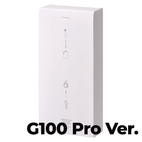 G100 Pro Accessory Kit (Brush Head, Pouch, Tube, Cleaning Brush, Strap, Rechargeable Adapter with Wireless Cable, Bottle Cap)