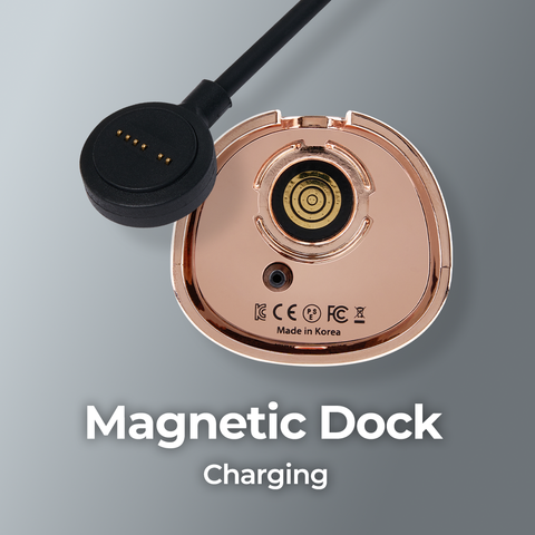 Bluereo electric suction toothbrush G100 Pro magnetic charging dock interface with contact pins for easy wireless charging